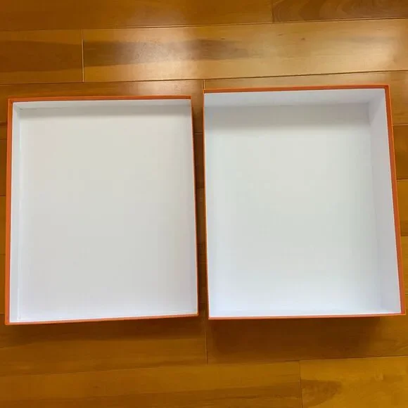 Hermes Gift Box - Large Box w/ Ribbon {EMPTY BOX} (18.25 x 15 x 4.25)